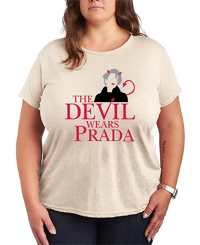 Hybrid Apparel Plus The Devil Wears Prada Miranda logo Short-Sleeve T-Shirt