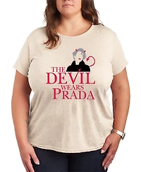 Hybrid Apparel Plus The Devil Wears Prada Miranda logo Short-Sleeve T-Shirt