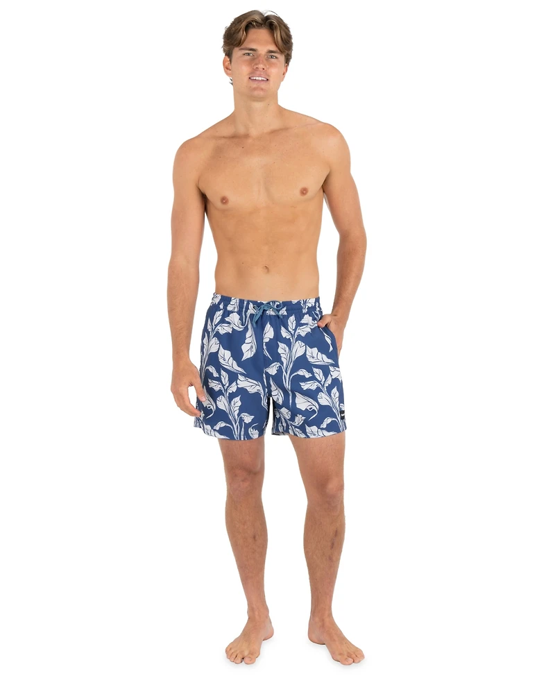 Hurley Men's Regular-Fit Floral Print Swim Shorts