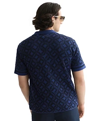 Scotch & Soda Men's Jacquard Knitted Short-Sleeve Shirt