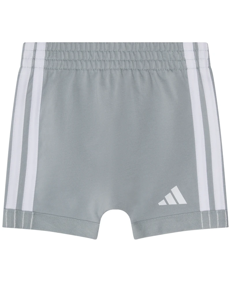 adidas Baby Boys' Short-Sleeve Bodysuit and Shorts, 2-Piece Set
