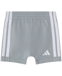 adidas Baby Boys' Short-Sleeve Bodysuit and Shorts, 2-Piece Set