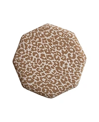 Storied Home 20" Cotton Upholstered Stool Ottoman