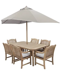 Bristol 118" Rectangle Extension Outdoor Dining Set (Table and Chairs), Created for Macy's