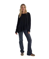 Wilt Clothing Women's Raglan Long Sleeve Asymmetric Peplum