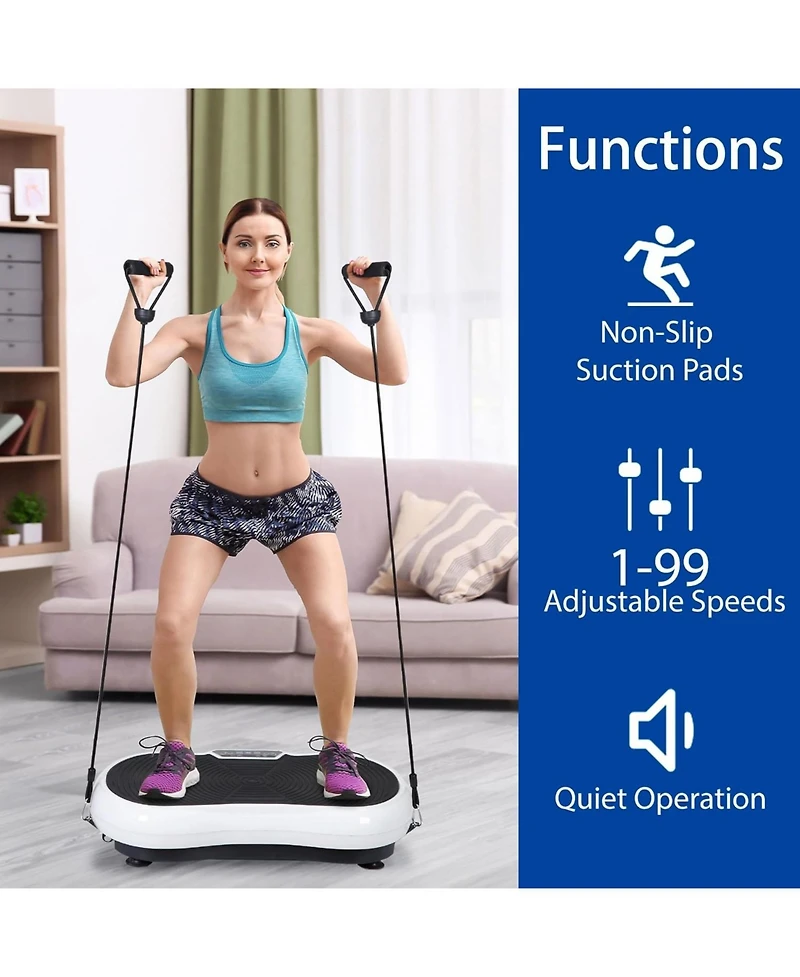 Zeny Vibration Plate Exercise Machine, Whole Body Workout Vibration Fitness Platform for Weight Loss, Toning Wellness, Home Gym Equipment