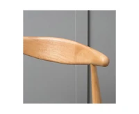 sumyeg Rubberwood Dining Chairs with Ergonomic Backrest and Cushioned Seat Set of 2