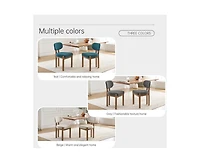 sumyeg Wooden Dining Chairs Set of 2 with Upholstered Fabric Seat for Kitchen and Dining Room