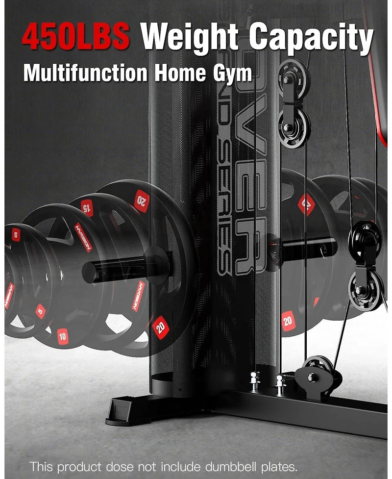 Harison Home Gym Full Body Workout Machine with Pulley System and Bench (Hrm-G11511)