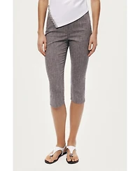 Nocturne Women's Tailored Linen Blend Capri Pants