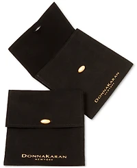 Donna Karan Worn 24k Gold Plated Double Drop Wave Coin Earrings