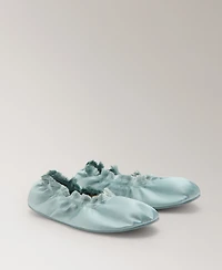 Mango Women's Elastic Satin Ballet Flats