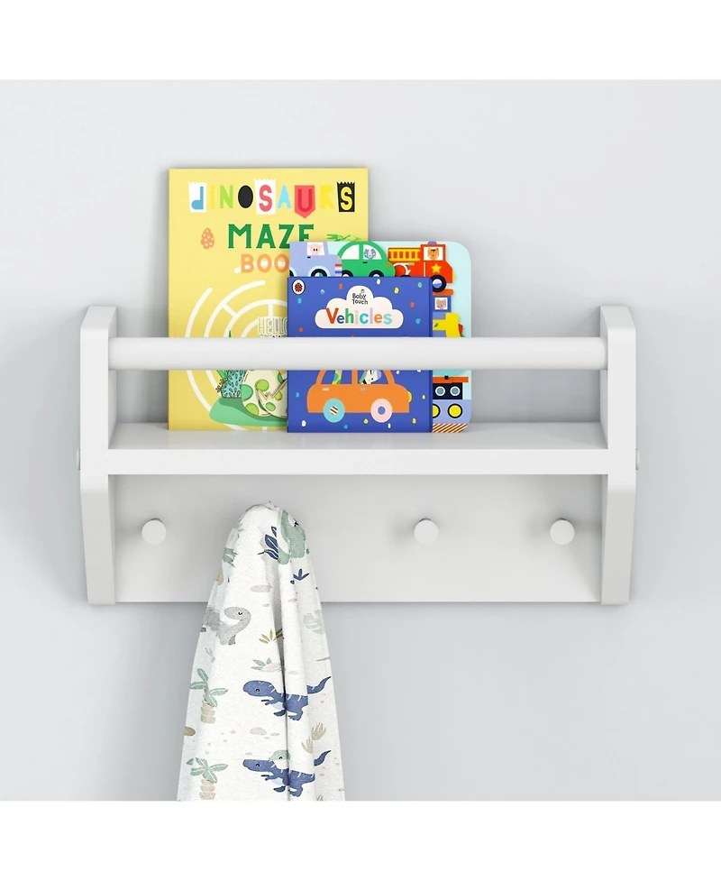 Max and Lily Wall Shelf with Pegs