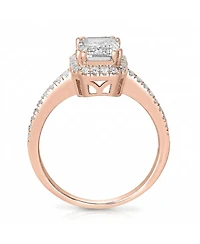 Sterling Silver Asscher-cut Cubic Zirconia Ring
