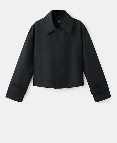 Mango Women's Zipper Cotton Jacket