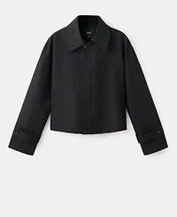 Mango Women's Zipper Cotton Jacket