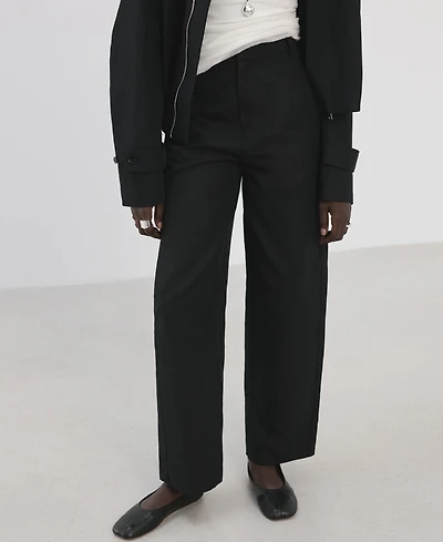 Mango Women's Barrel Cotton Pants