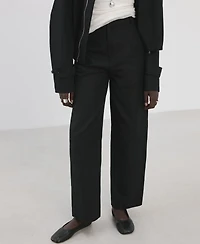 Mango Women's Barrel Cotton Pants