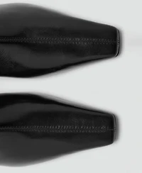Mango Women's Kitten Heels Leather Boots