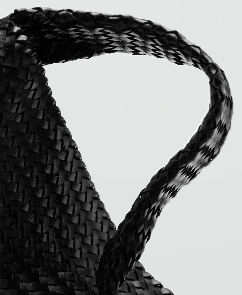Mango Women's Braided Bucket Bag