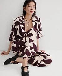 Mango Women's Printed Straight Pants
