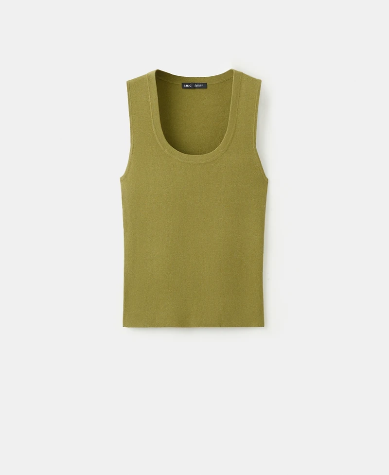 Mango Women's Round-Neck Knitted Top