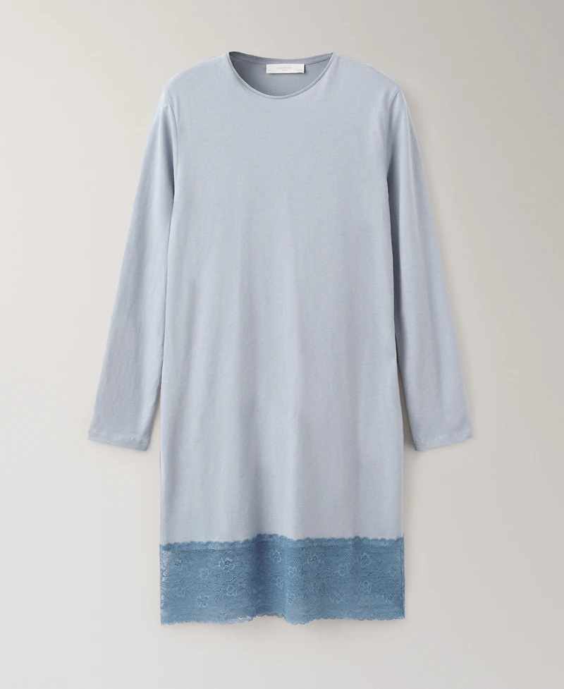 Mango Women's Embroidered Detail Nightgown
