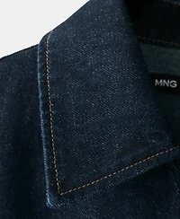 Mango Women's Belt Denim Jumpsuit