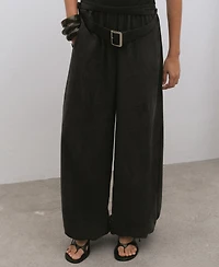 Mango Women's Elastic Waist Balloon Pants