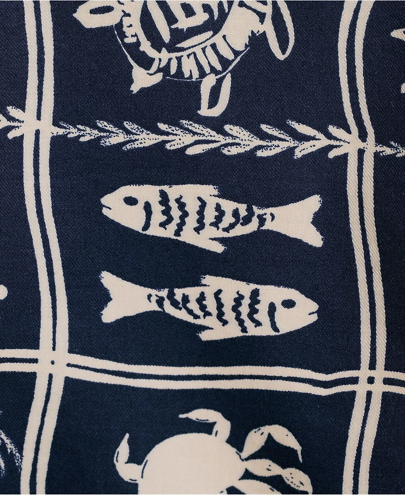 Lands' End Men's Short Sleeve Hawaiian Camp Collar Shirt