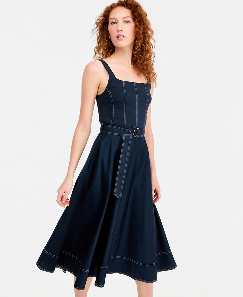 Tommy Hilfiger Women's Contrast Stitch Tank Dress