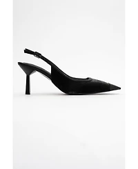 Prologue Shoes Women's Alive Satin Pointed Toe Pump