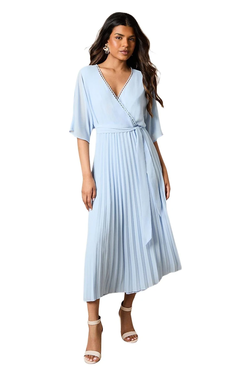 Oasis Women's Occasion Pleated Midi Dress
