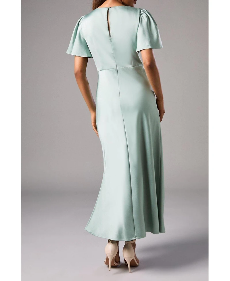 Oasis Women's Angel Sleeve Midi Bridesmaid Dress
