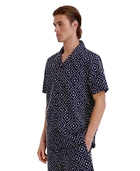 Karl Lagerfeld Paris Men's Embroidered Diamond Button-Down Shirt