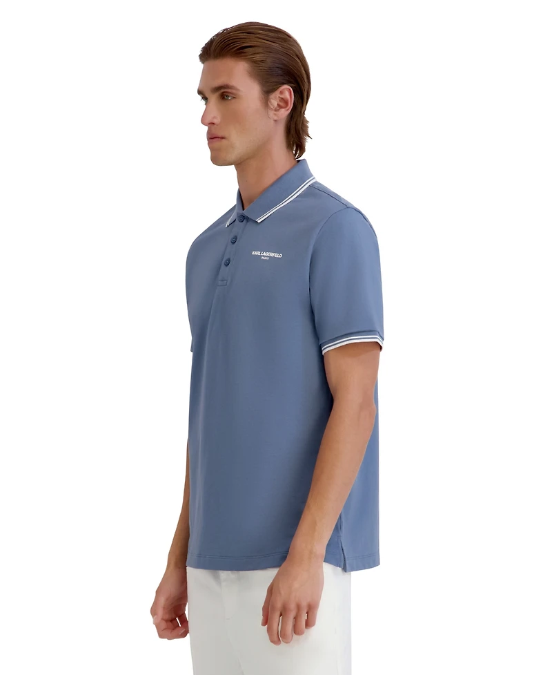 Karl Lagerfeld Paris Men's Short-Sleeve Polo Shirt