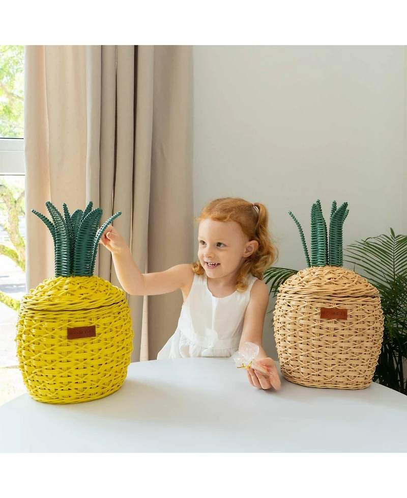 Momiji Pineapple Handcrafted Rattan Storage Basket