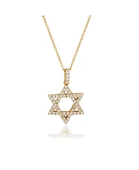 Suzy Levian New York Sterling Silver Cubic Zirconia Star of David Pendant