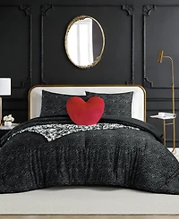 Betsey Johnson Leopard Forever Microfiber 4-Piece Comforter Set, Twin/Twin Xl
