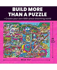 Quokka 1000 Piece Puzzle for Adults with 223 Hidden Secrets & Audio Story – Blush Lotus Kingdom