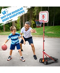 HopeRock 2 in 1 Kids Basketball Hoop and T Ball Set, Adjustable Basket Ball Stand,Hanging Tee Baseball