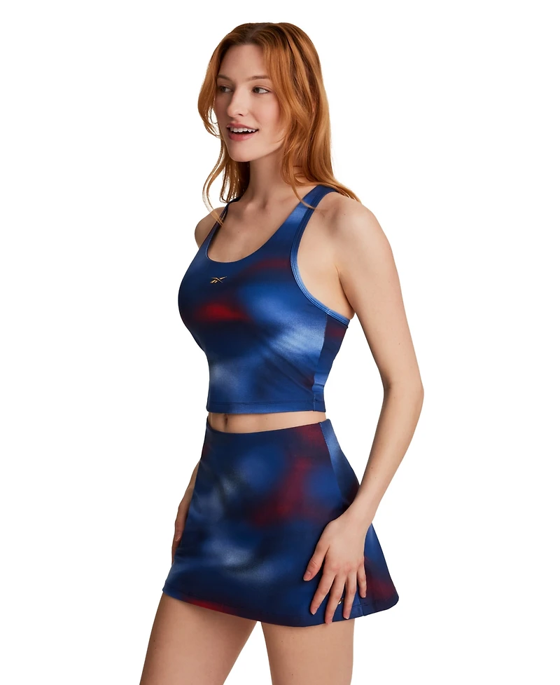 Reebok Women's Printed Cropped Bra Tank Top