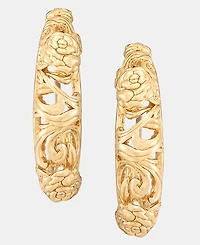 lonna & lilly Small Puffy Filigree Hoop Earrings, 0.64"