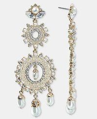 Marchesa Crystal & Imitation Pearl Chandelier Earrings