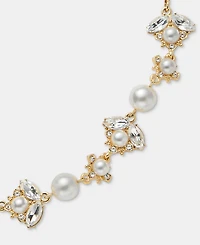 Marchesa Crystal & Imitation Pearl Statement Necklace, 16" + 3" extender