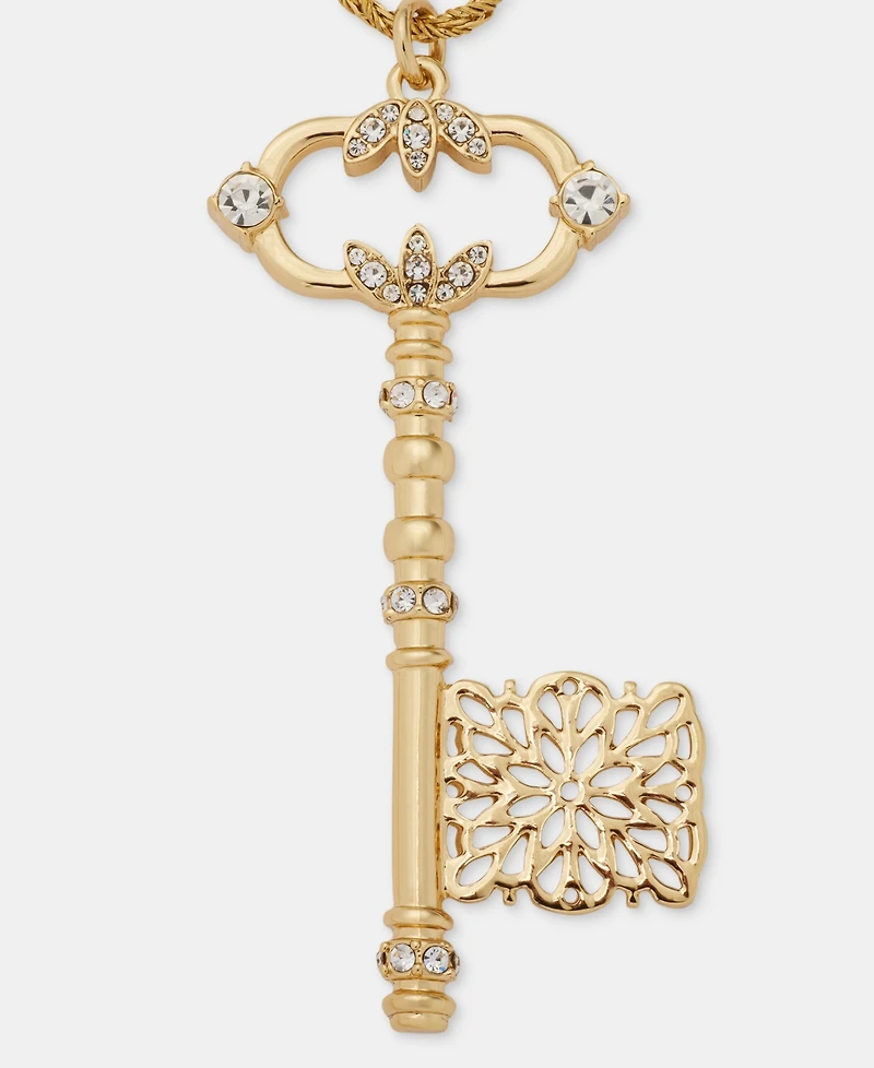 lonna & lilly Crystal Key 38" Pendant Necklace