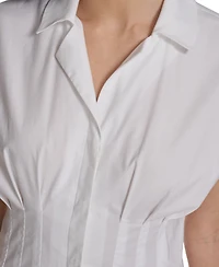 Calvin Klein Women's V Neck Midi Dress