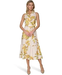 Calvin Klein Women's Collared Midi Dress