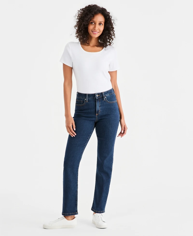 Style & Co Women's High Rise Straight-Leg Jeans, Regular, Short and Long Lengths, Created for Macy's