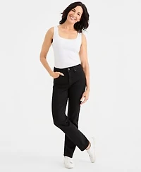 Style Co Womens High Rise Straight Leg Jeans Regular Short Long Lengths 2ps 28w Created For Macys